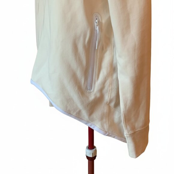 NIKE - Tech Fleece Cape asymmetrical Full-Zip Hoodie Jacket - Creme - Medium - Picture 10 of 13